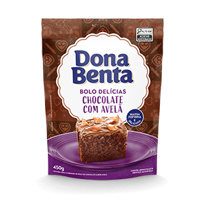 Mistura para Bolo Dona Benta<br>Linha Delícias<br>  Chocolate com Avelã