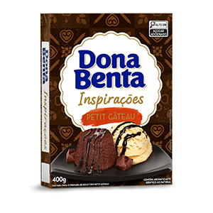 Mistura para Bolo Dona Benta<br>Linha Inspirações<br> Petit Gateau