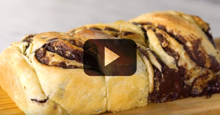 Pão recheado com Chocolate Dona Benta