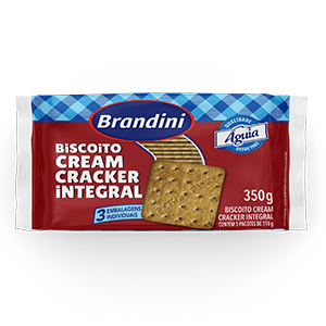 Embalagem na cor vermelha do Biscoito Cream Cracker Integral, 350 gramas.